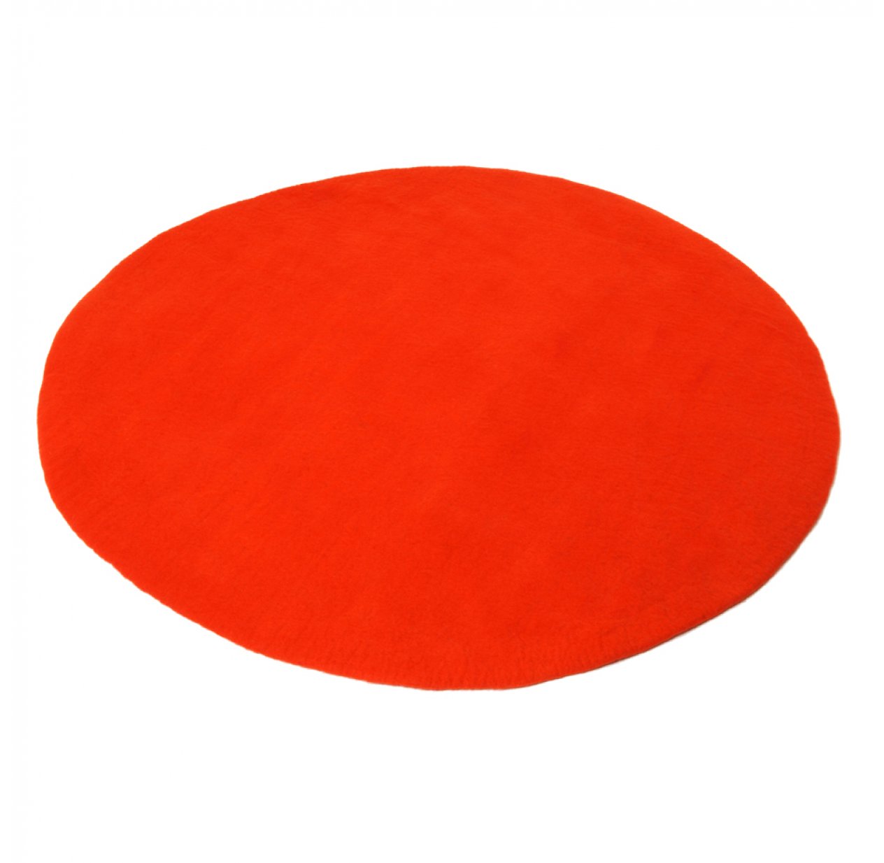 Tapis Kali en feutre 120 cm - fluo orange